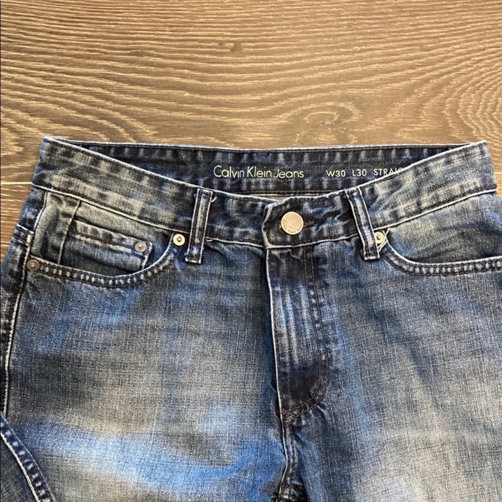 Calvin Klein Straight leg jeans W30 L30 100% cotton dark wash